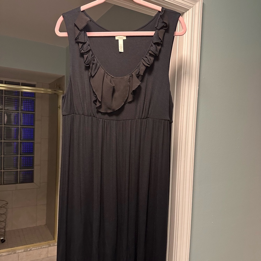 🥂✨Soma Black sleeveless, ruffle neck, stretching cocktail~wedding dress🥂✨